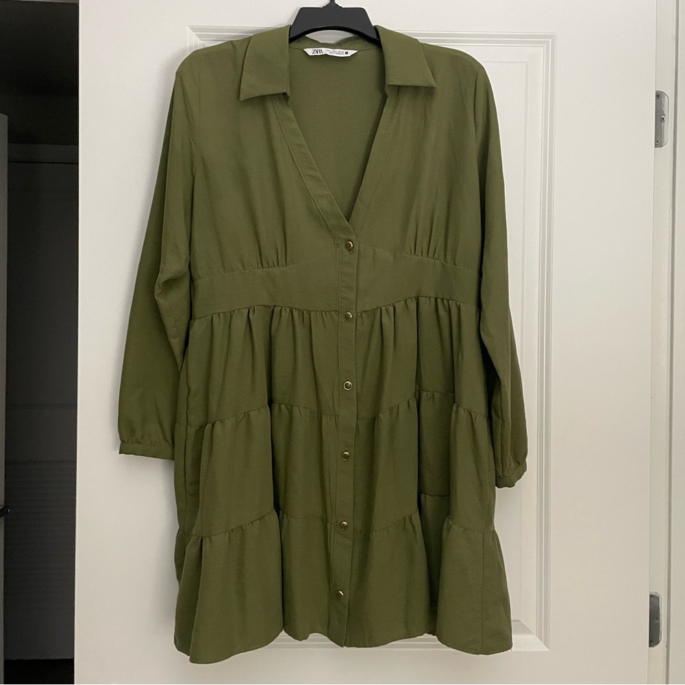 Olive green Zara dress